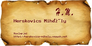 Herskovics Mihály névjegykártya
